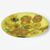 Sunbloemen Vincent van Gogh Papieren Bordje (Gekanteld)