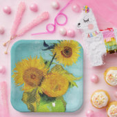 Sunbloemen Vincent van Gogh Papieren Bordje (Feest)