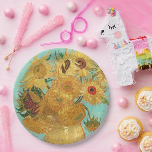 Sunbloemen Vincent van Gogh Papieren Bordje (Feest)