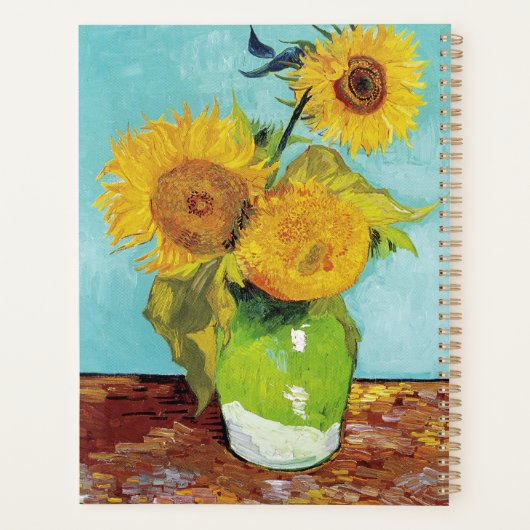Sunbloemen Vincent van Gogh Planner (Achterkant)