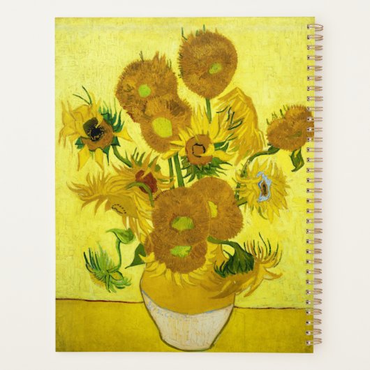 Sunbloemen Vincent van Gogh Planner (Achterkant)