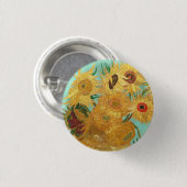Sunbloemen Vincent van Gogh Ronde Button 3,2 Cm (Voorkant /achterkant)