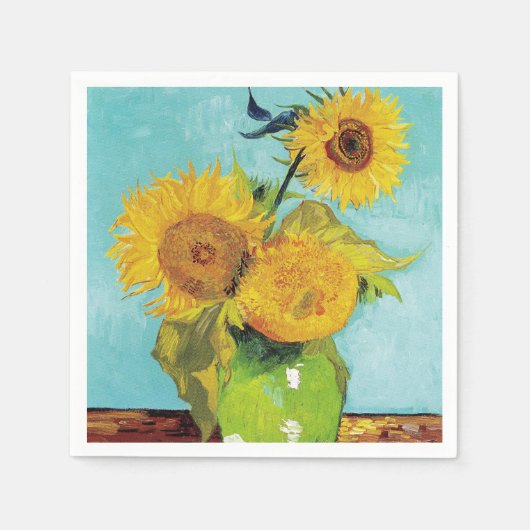 Sunbloemen Vincent van Gogh Servet (Voorkant)