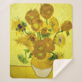 Sunbloemen Vincent van Gogh Sherpa Deken