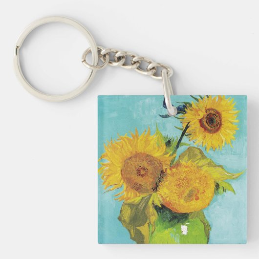 Sunbloemen Vincent van Gogh Sleutelhanger (voorkant)