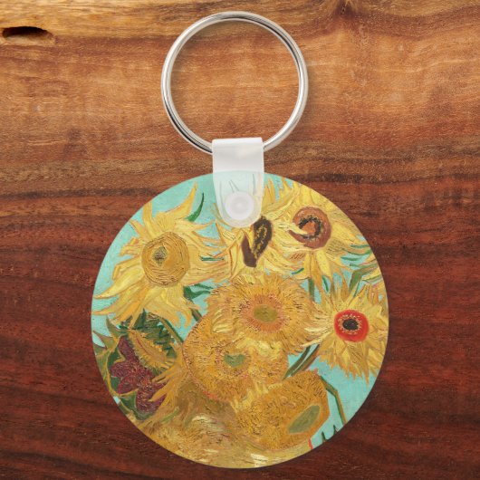 Sunbloemen Vincent van Gogh Sleutelhanger (Voorkant)