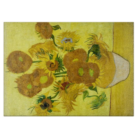 Sunbloemen Vincent van Gogh Snijplank (Voorkant)
