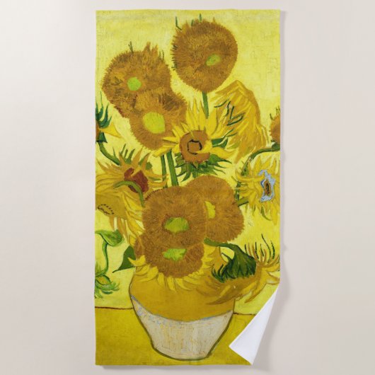 Sunbloemen Vincent van Gogh Strandlaken (Voorkant)