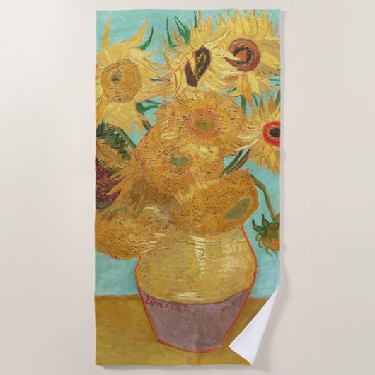 Sunbloemen Vincent van Gogh Strandlaken (Voorkant)
