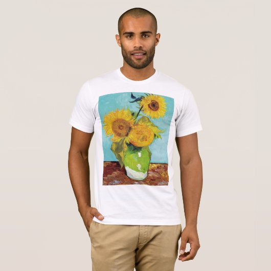 Sunbloemen Vincent van Gogh T-shirt (Voorkant volledig)