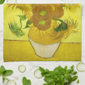 Sunbloemen Vincent van Gogh Theedoek (Gevouwen)