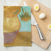 Sunbloemen Vincent van Gogh Theedoek (Quarter Fold)
