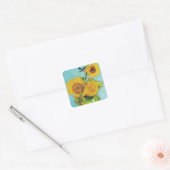 Sunbloemen Vincent van Gogh Vierkante Sticker (Envelop)
