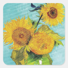 Sunbloemen Vincent van Gogh Vierkante Sticker