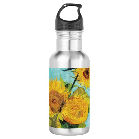 Sunbloemen Vincent van Gogh Waterfles (Voorkant)
