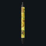 Sunbloemen Vincent van Gogh Zwarte Inkt Pen<br><div class="desc">Zonnebloemen Vincent van Gogh. Stilleven op een gele achtergrond. Een helder boeket van zonnebloemen staat in een vaas. De reproductie van bekende kunstwerken in het publieke afbeelding.</div>