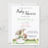 Sunbonnet Girls Garden Baby shower Kaart (Voorkant)