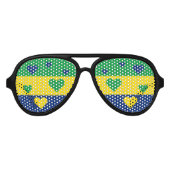 Sunbribribribril zonnebribril van Braziliaanse vla Aviator Zonnebril (Voorkant)