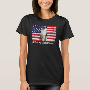 Sunbrillen Australian Shepherd Mam Flag American U T-shirt