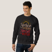 Sunburn Sunset Repe zomervakantie Beach Sunrise Su Trui (Voorkant volledig)