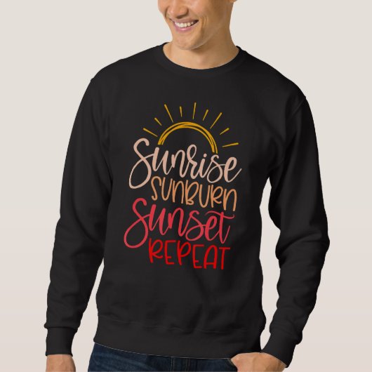 Sunburn Sunset Repe zomervakantie Beach Sunrise Su Trui (Voorkant)