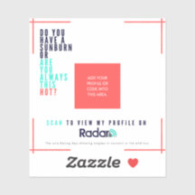 "Sunburn" - Vinyl QR-kaarten