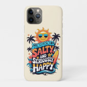 Sunburned Salty and Happy – Retro Beach Vibes Case-Mate iPhone Case (Achterkant)