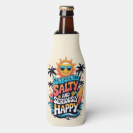 Sunburned Salty and Happy – Retro Beach Vibes Flesjeskoeler