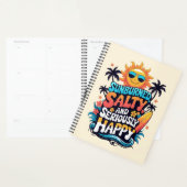 Sunburned Salty and Happy – Retro Beach Vibes Planner (Display)