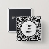 Sunburst 01 vierkante button 5,1 cm (Voorkant /achterkant)