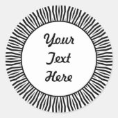 SunBurst 02 Ronde Sticker (Voorkant)