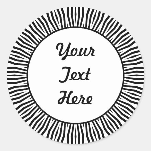 SunBurst 02 Ronde Sticker (Voorkant)