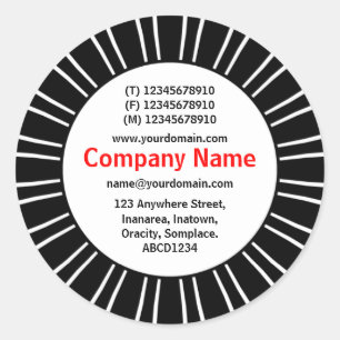 SunBurst 03 Business Ronde Sticker