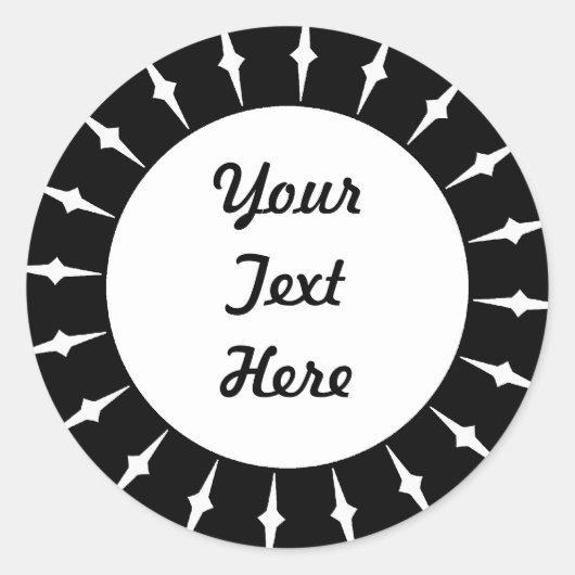 SunBurst 05 Ronde Sticker (Voorkant)