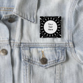 Sunburst 05 vierkante button 5,1 cm (In situ)