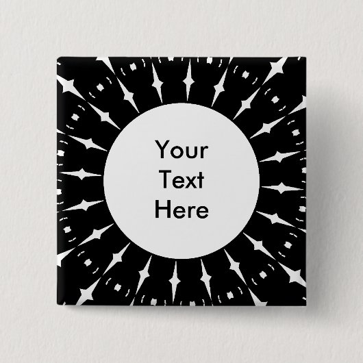 Sunburst 05 vierkante button 5,1 cm (Voorkant)