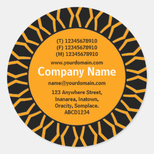 SunBurst 07 Business - Oranje Ronde Sticker