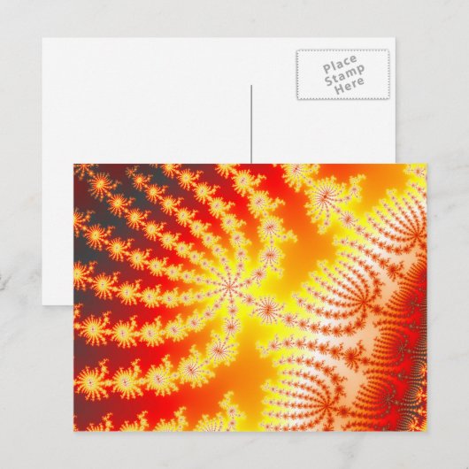 Sunburst 1.1 - Fractal Briefkaart (Voorkant / Achterkant)