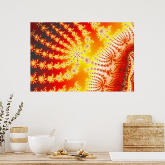 Sunburst 1.1 - Fractal Poster (Keuken)