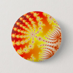 Sunburst 1.1 - Fractal Ronde Button 5,7 Cm