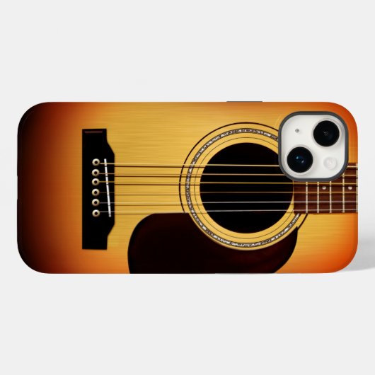 Sunburst Acoustic Guitar Case-Mate iPhone Case (Achterkant (horizontaal))