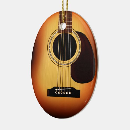 Sunburst Acoustic Guitar Keramisch Ornament (Links)