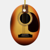 Sunburst Acoustic Guitar Keramisch Ornament (Voorkant)