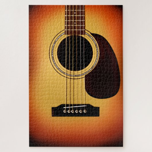Sunburst Acoustic Guitar Legpuzzel (Verticaal)