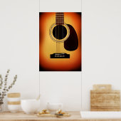 Sunburst Acoustic Guitar Poster (Keuken)