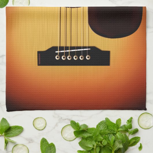 Sunburst Acoustic Guitar Theedoek (Gevouwen)