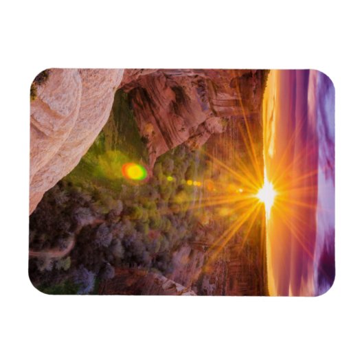 Sunburst bij Canyon de Chelly, AZ Magneet (Horizontaal)