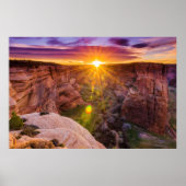 Sunburst bij Canyon de Chelly, AZ Poster (Voorkant)