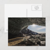 Sunburst bij ingang ijskolf briefkaart (Voorkant / Achterkant)