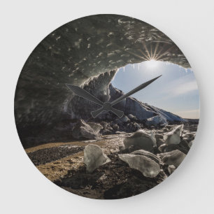 Sunburst bij ingang ijskolf grote klok